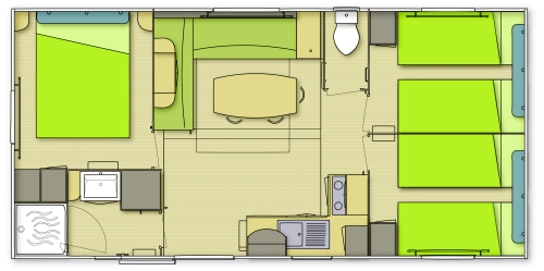 Cottage Loisirs 31 m² – 3 slaapkamers 4/6 pers.