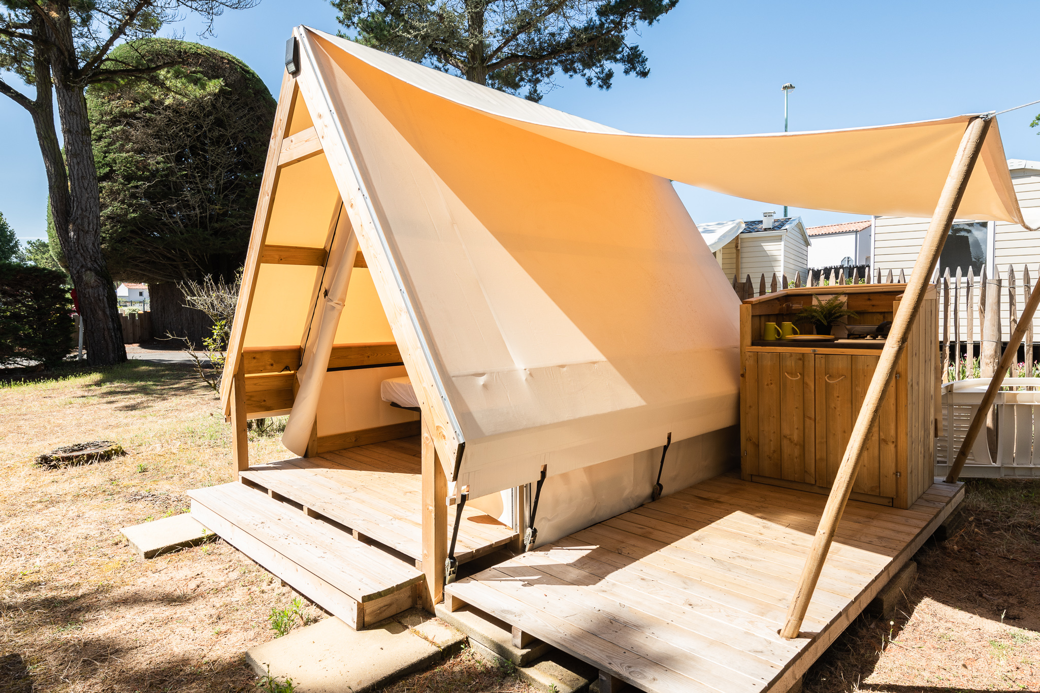 Ecolodge Wanderer-Zelxt 6m² (1 bis 2 Pers) 1/2 Pers.