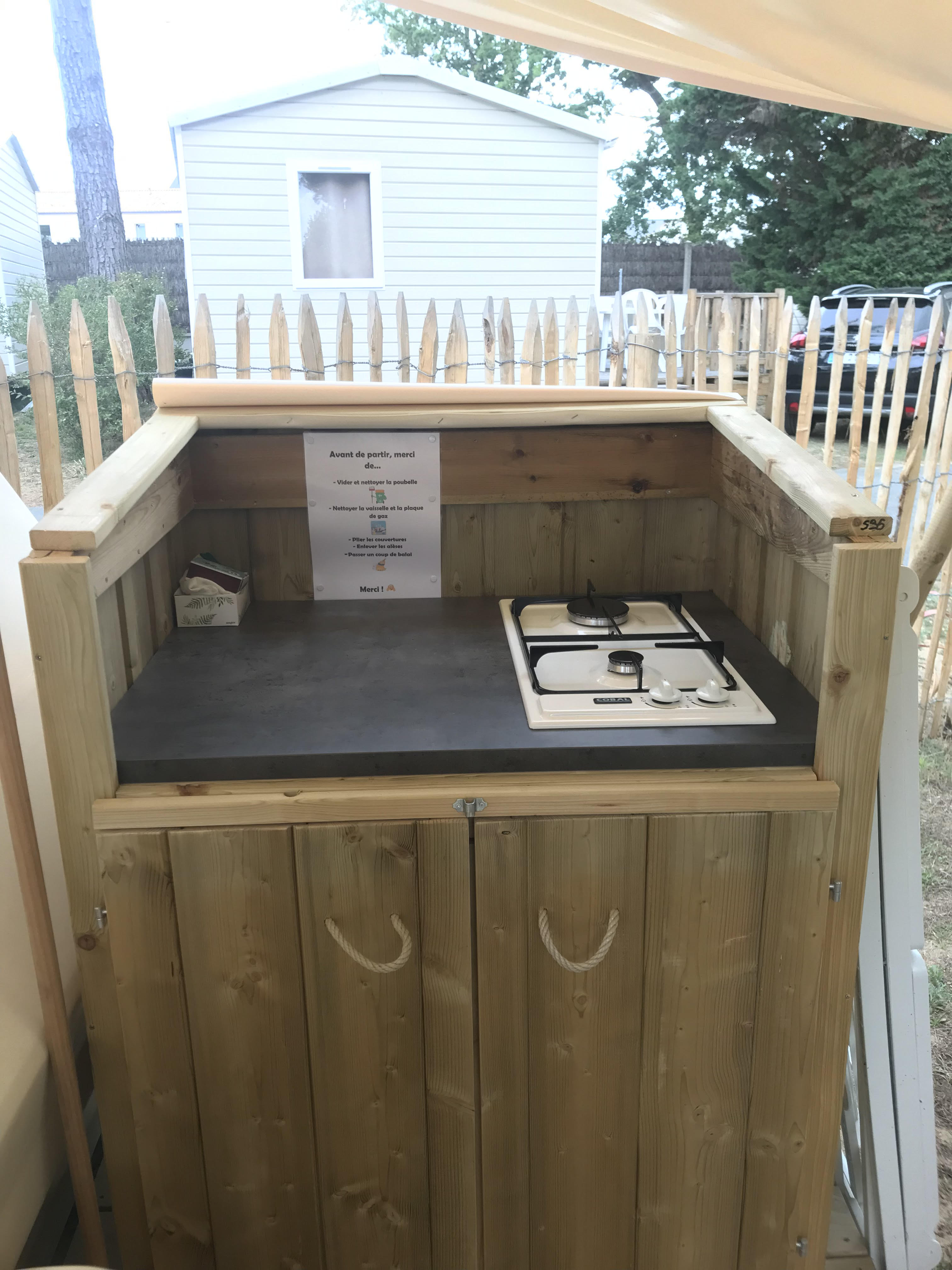 Ecolodge trekkerstent 6m² (1 tot 2 pers) 1/2 pers.