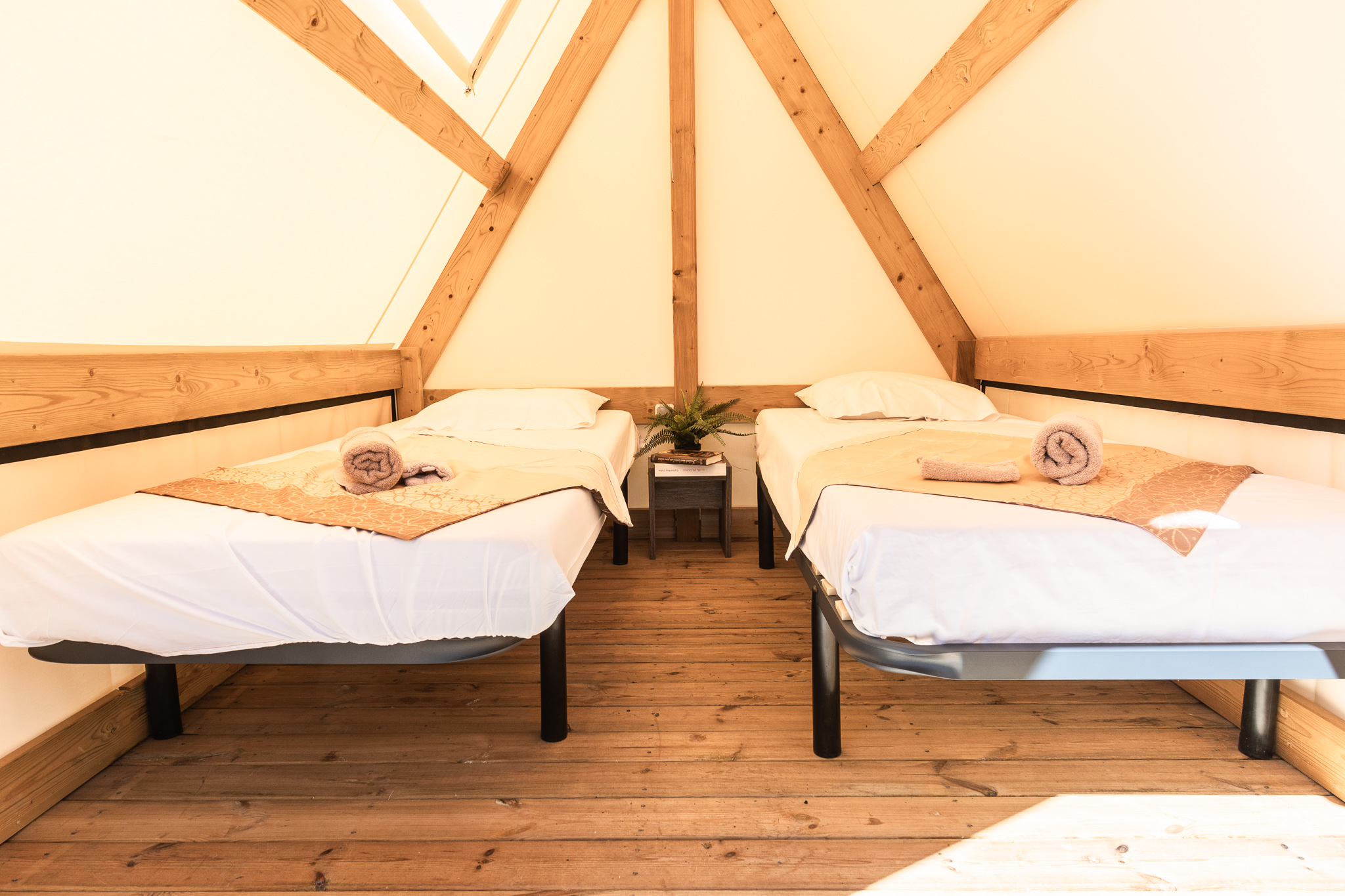 Ecolodge trekkerstent 6m² (1 tot 2 pers) 1/2 pers.
