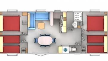 Cottage Premium 40m² – 4 Chambres + télévision + Terrasse 6/8 Pers.